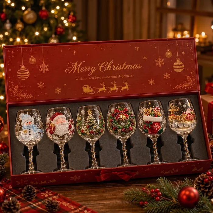 Copas Navideñas Pintadas a Mano